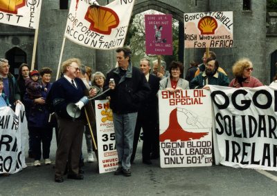Group of protesters outside Birr Castle